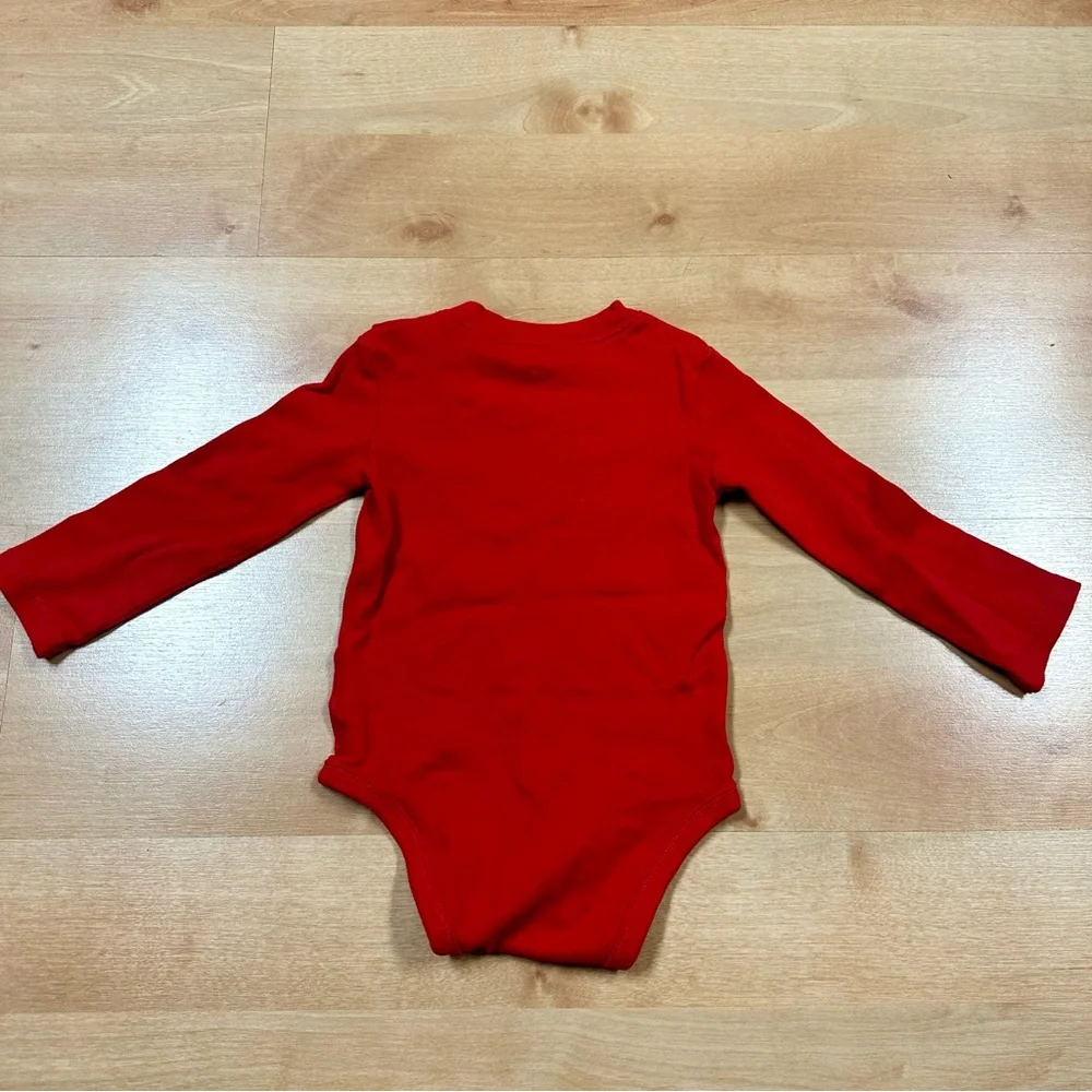 Carters Red Long Sleeve Valentines Day “Heart Breaker” Bodysuit Toddler Size 24M